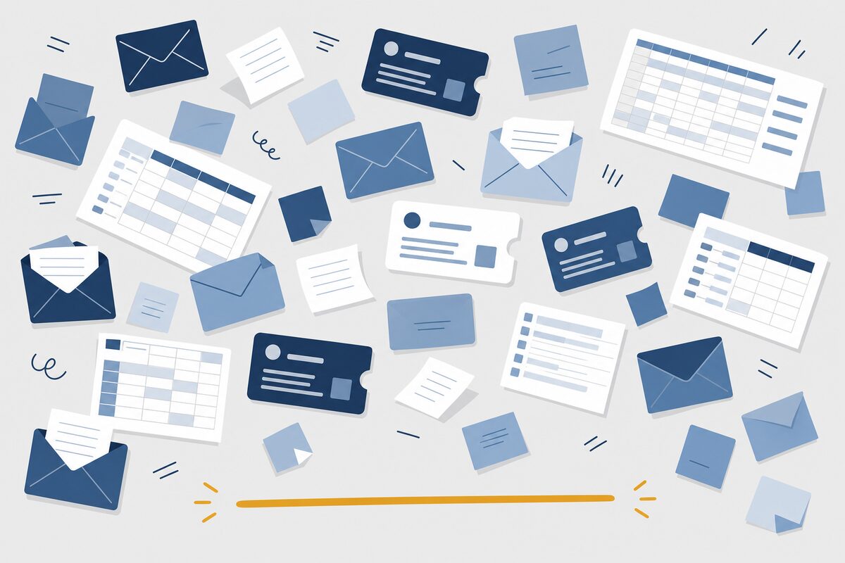 Scattered tickets, email, and spreadsheets with no single queue